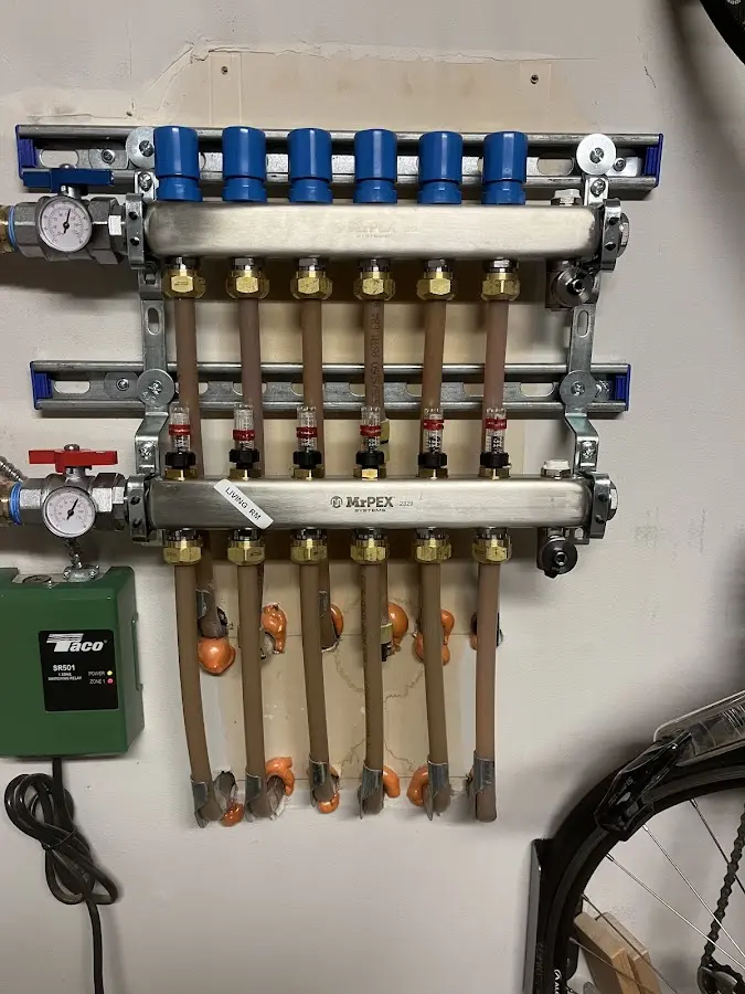 Plumber performing Gas Line Installation at a residential property in Hamlin